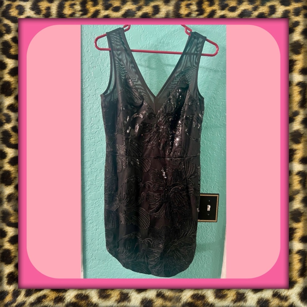 👑✅PRICE FIRM✅Black Sequin Sleeveless Mini Dress. Brand New!